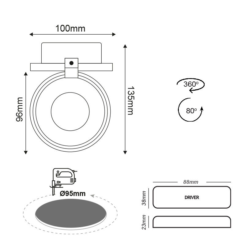 # ΣΠΟΤ ΧΩΝ. ΛΕΥΚΟΜΑΤ 10W COBEPISTARLED 6.400K 800LM 0-359 0- # ΣΠΟΤ ΧΩΝ. ΛΕΥΚΟΜΑΤ 10W COBEPISTARLED 6.400K 800LM 0-359 0-