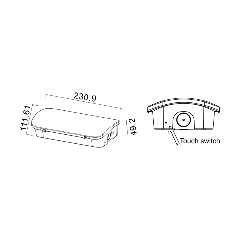 Φ/Σ ΑΣΦΑΛΕΙΑΣ LED ΣΥΝΕΧΟΥΣ ΚΑΙ ΜΗ IP65 4.5W/1.1W (EP) 3HRS 150LM 6000K 230V AC, ΜΕ ΚΟΥΜΠΙ ΔΟΚΙΜΗΣ