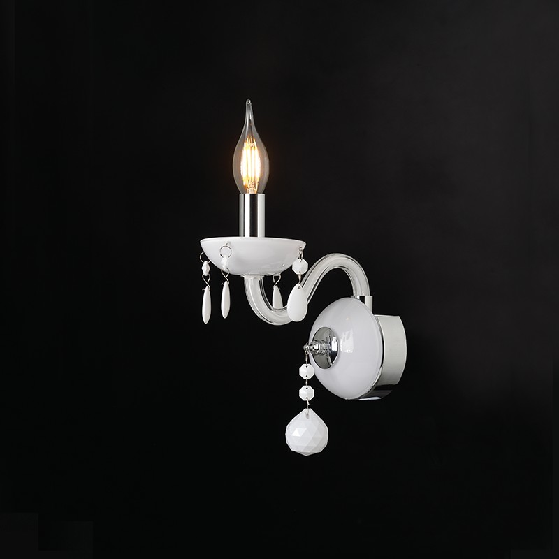 NETTO ΕΠΙΤΟΙΧΟ Φ/Σ 1ΧΕ14 ΛΕΥΚΟ ΚΡΥΣΤΑΛΛΟ+ΧΡΩΜΙΟ ΜΕΤΑΛΛΟ 20X32CM TULIA