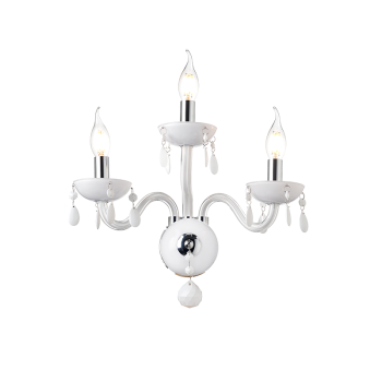 NETTO ΕΠΙΤΟΙΧΟ Φ/Σ 3ΧΕ14 ΛΕΥΚΟ ΚΡΥΣΤΑΛΛΟ+ΧΡΩΜΙΟ ΜΕΤΑΛΛΟ 38X40CM TULIA