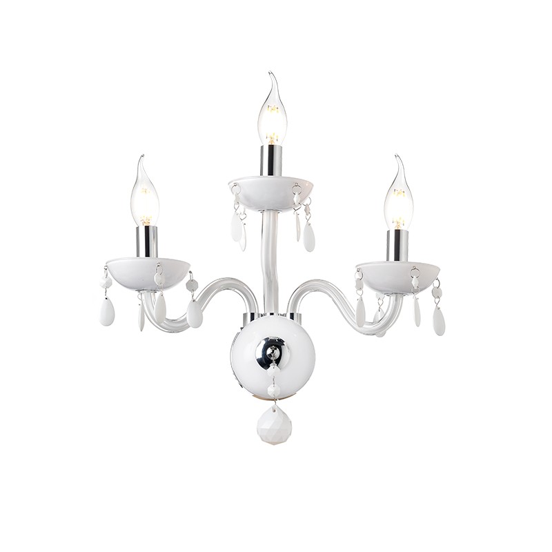 NETTO ΕΠΙΤΟΙΧΟ Φ/Σ 3ΧΕ14 ΛΕΥΚΟ ΚΡΥΣΤΑΛΛΟ+ΧΡΩΜΙΟ ΜΕΤΑΛΛΟ 38X40CM TULIA