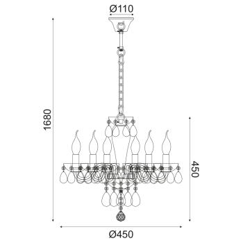 NETTO ΚΡΕΜΑΣΤΟ Φ/Σ 6ΧΕ14 ΛΕΥΚΟ ΚΡΥΣΤΑΛΛΟ+ΧΡΩΜΙΟ ΜΕΤΑΛΛΟ Φ45ΧΗ168CM TULIA NETTO ΚΡΕΜΑΣΤΟ Φ/Σ 6ΧΕ14 ΛΕΥΚΟ ΚΡΥΣΤΑΛΛΟ+ΧΡΩΜΙΟ ΜΕΤΑΛΛΟ Φ45ΧΗ168CM TULIA