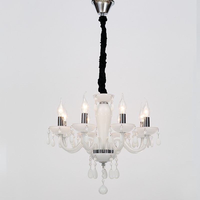 NETTO ΚΡΕΜΑΣΤΟ Φ/Σ 8ΧΕ14 ΛΕΥΚΟ ΚΡΥΣΤΑΛΛΟ+ΧΡΩΜΙΟ ΜΕΤΑΛΛΟ Φ49ΧΗ168CM TULIA