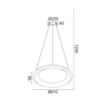 ΚΡΕΜΑΣΤΟ Φ/Σ LED 48W 3000K 4610LM ΛΕΥΚΟ ΜΕΤΑΛΛΙΚΟ D61XH120CM DIANA ΚΡΕΜΑΣΤΟ Φ/Σ LED 48W 3000K 4610LM ΛΕΥΚΟ ΜΕΤΑΛΛΙΚΟ D61XH120CM DIANA