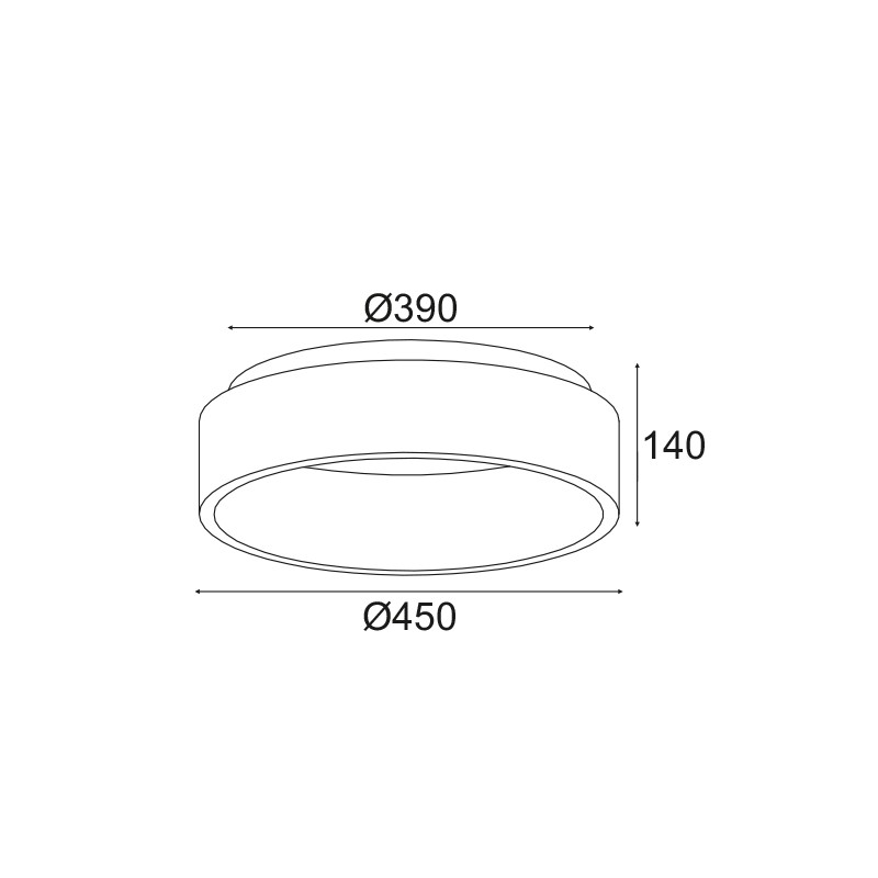 ΟΡΟΦΗΣ Φ/Σ LED 36W CCT 3670LM ΜΑΥΡΟ ΜΕΤΑΛΛΙΚΟ D45XH14CM APOLLO ΟΡΟΦΗΣ Φ/Σ LED 36W CCT 3670LM ΜΑΥΡΟ ΜΕΤΑΛΛΙΚΟ D45XH14CM APOLLO