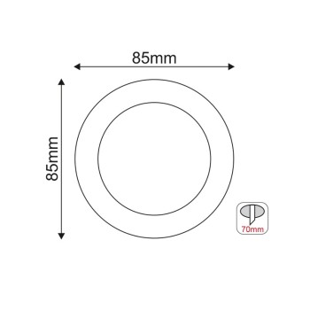 ^ΣΠΟΤ IP45 ΜΑΥΡΟ ΔΙΑΦΑΝΕΣ ΓΥΑΛΙ H85 ^ΣΠΟΤ IP45 ΜΑΥΡΟ ΔΙΑΦΑΝΕΣ ΓΥΑΛΙ H85
