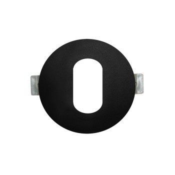 ^  ΣΠΟΤ Νο618 ΣΤΡΟΓΓΥΛΟ ΟΒΑΛ ΜΑΥΡΟ ΑΛΟΥΜΙΝΙΟΥ H88