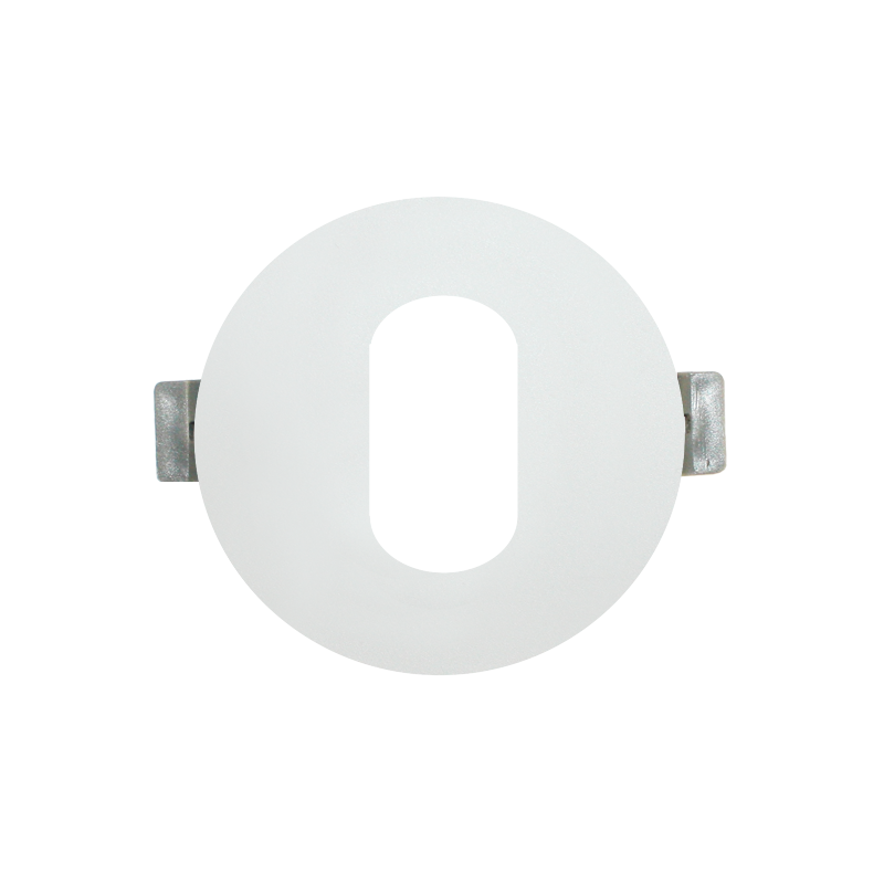 ^  ΣΠΟΤ Νο618 ΣΤΡΟΓΓΥΛΟ ΟΒΑΛ ΛΕΥΚΟ ΑΛΟΥΜΙΝΙΟΥ H88