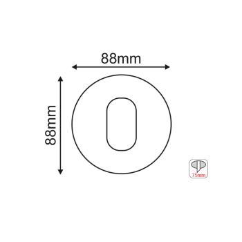 ^  ΣΠΟΤ Νο618 ΣΤΡΟΓΓΥΛΟ ΟΒΑΛ ΛΕΥΚΟ ΑΛΟΥΜΙΝΙΟΥ H88