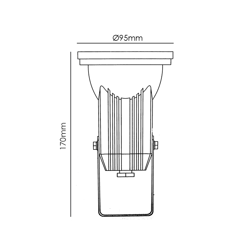 ΣΠΟΤ ΚΗΠΟΥ GU10 ΣΚΟΥΡΙΑ IP55