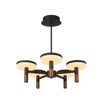 ASIAN-ΦΩΤΙΣΤΙΚΟ ΚΡΕΜΑΣΤΟ 5ΑΦΩΤΟ ΑΜΜΩΔΕΣ ΜΑΥΡΟ ΑΛΟΥΜΙΝΙΟΥ LED SMD 52W CCT 3380LM IP20 600X330-1230MM