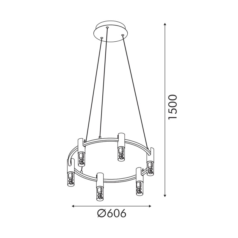 OASIS-ΦΩΤΙΣΤΙΚΟ ΚΡΕΜΑΣΤΟ ΕΞΑΦΩΤΟ ΑΜΜΩΔΕΣ ΛΕΥΚΟ ΑΛΟΥΜΙΝΙΟΥ LED COB 43W CCT 2150LM IP20 606X606X1500MM