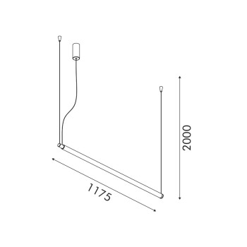 MYSTIQUE-ΦΩΤΙΣΤΙΚΟ ΚΡΕΜΑΣΤΟ ΧΡΥΣΟ ΑΛΟΥΜΙΝΙΟΥ LED SMD 42W CCT 2520LM IP20 1175X45X2000MM