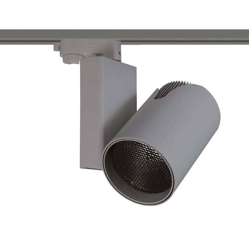 GREY LED TRACK LIGHT 35W 4.000K 4WIRES 24° 2570LM 230V Ra80 GREY LED TRACK LIGHT 35W 4.000K 4WIRES 24° 2570LM 230V Ra80