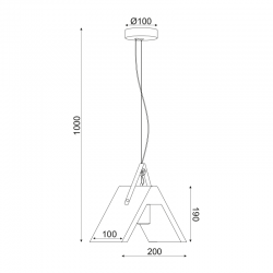 ΚΡΕΜΑΣΤΟ Φ/Σ 1ΧΕ27 ΤΣΙΜΕΝΤΟ+ΔΕΡΜΑ 20Χ10ΧΗ100CM ALFA