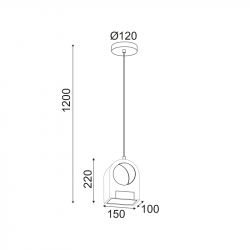 ^ ΚΡΕΜΑΣΤΟ Φ/Σ LED 10W 3000K 800LM ΞΥΛΟ+ΑΚΡΥΛΙΚΟ 15X10XH120CM YOKO