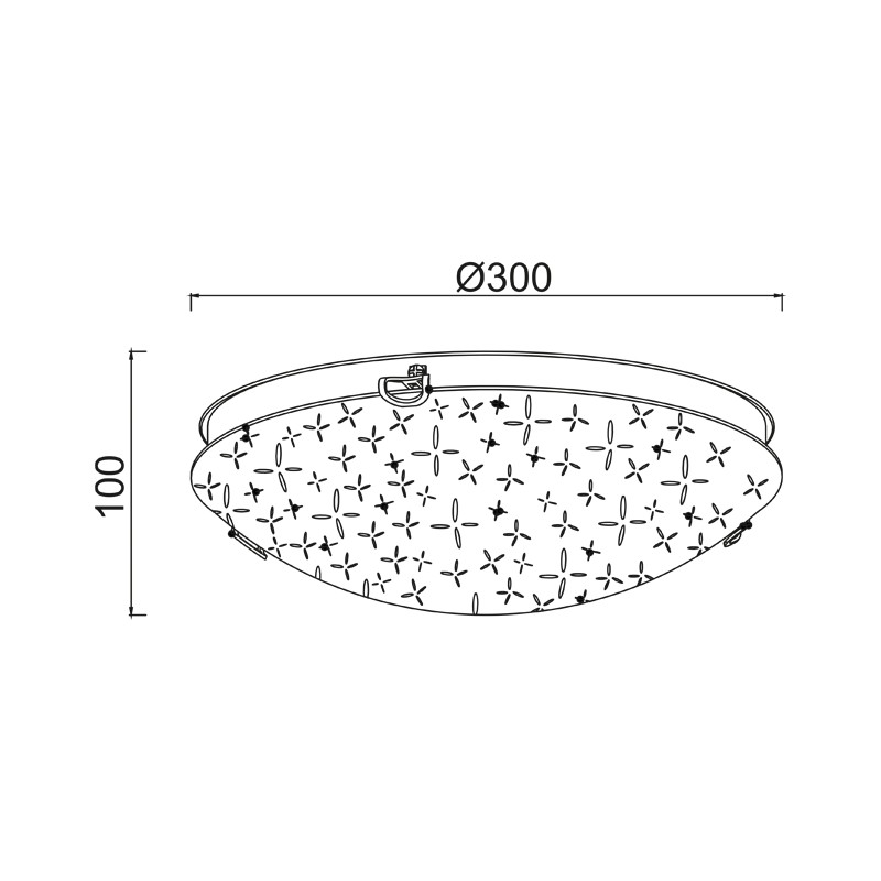 ΕΠΙΤΟΙΧΙΟ/ΟΡΟΦΗΣ Φ/Σ 2ΧΕ27 ΛΕΥΚΟ ΓΥΑΛ ΜΟΤΙΒΟ+ΜΕΤΑΛ Φ30ΧΗ10CM SCILLA