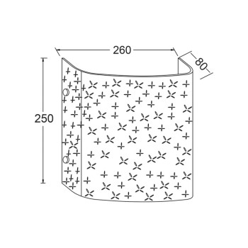 ΕΠΙΤΟΙΧΙΟ Φ/Σ 2ΧΕ27 ΛΕΥΚΟ ΓΥΑΛΙ ΜΟΤΙΒΟ+ΜΕΤΑΛΛΟ 26Χ25Χ8,5CM SCILLA