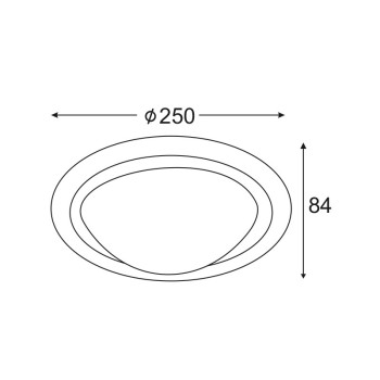 ΠΛΑΦΟΝΙΕΡΑ ΑΚΡΥΛΙΚΗ ΣΤΡΟΓΓΥΛΗ Φ27CM 1XE27 VALLETTA