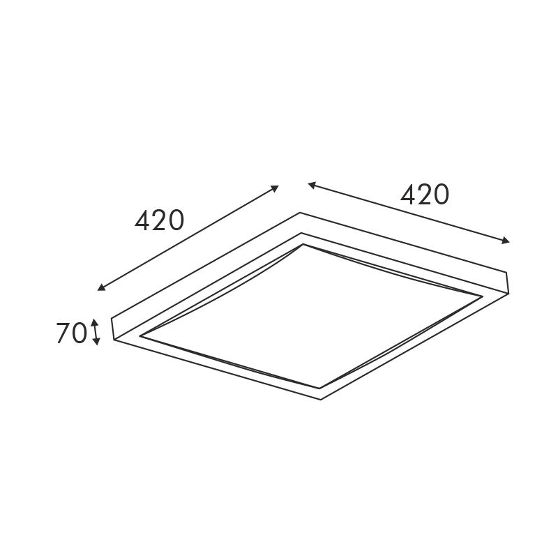 ΠΛΑΦΟΝΙΕΡΑ ΑΚΡΥΛΙΚΗ ΤΕΤΡΑΓΩΝΗ 3ΧΕ27 42Χ42Χ7CM INDIANA ΠΛΑΦΟΝΙΕΡΑ ΑΚΡΥΛΙΚΗ ΤΕΤΡΑΓΩΝΗ 3ΧΕ27 42Χ42Χ7CM INDIANA