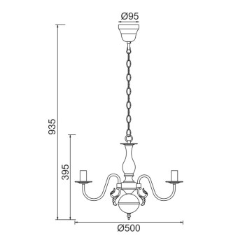 NETTO ΚΡΕΜΑΣΤΟ Φ/Σ 3ΧΕ14 ΜΕΤΑΛΛΙΚΟ ΠΑΤΙΝΑ ΧΡΥΣΟ  Φ50ΧH93,5CM VELVET