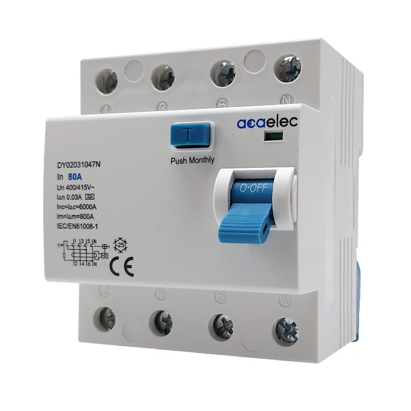 RCCB 4x80A 30mA 4M A-Type
