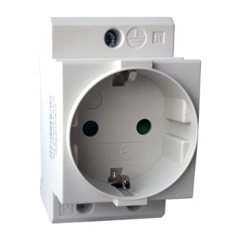DIN RAIL SOCKET Schuko-2P+E 16A  2,5M