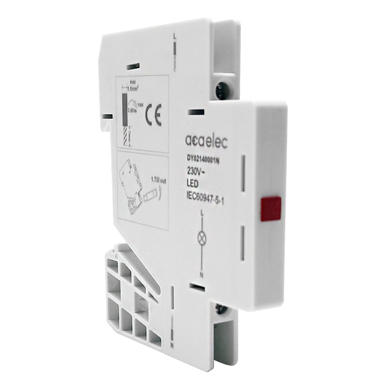 INDICATOR LAMP SINGLE RED 16A 230V 0,5M