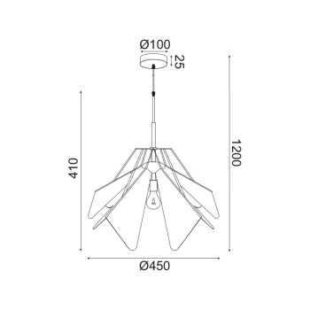 NETTO ΚΡΕΜΑΣΤΟ Φ/Σ 1ΧΕ27 ΛΕΥΚΟ ΑΚΡΥΛΙΚΟ+ΜΑΥΡΟ ΜΕΤΑΛΛΟ D45XH120CM ORIGAMI NETTO ΚΡΕΜΑΣΤΟ Φ/Σ 1ΧΕ27 ΛΕΥΚΟ ΑΚΡΥΛΙΚΟ+ΜΑΥΡΟ ΜΕΤΑΛΛΟ D45XH120CM ORIGAMI