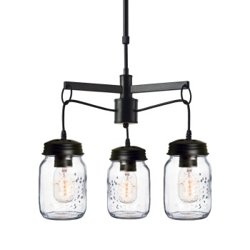 NETTO ΚΡΕΜΑΣΤΟ Φ/Σ 3ΧΕ27 ΜΑΥΡΟ ΜΕΤΑΛΛΙΚΟ+ΓΥΑΛΙ Φ45ΧΗ95CM