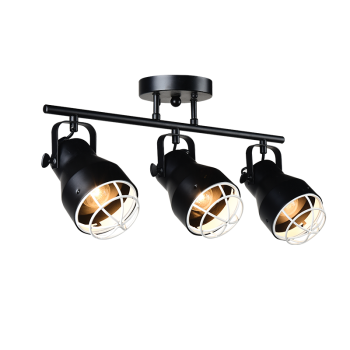 NETTO ΟΡΟΦΗΣ Φ/Σ 3ΧΕ27 ΜΕΤΑΛΛΙΚΟ ΜΑΥΡΟ ΠΛΕΓΜΑ ΛΕΥΚΟ Φ10Χ50XH28cm DAKOTA