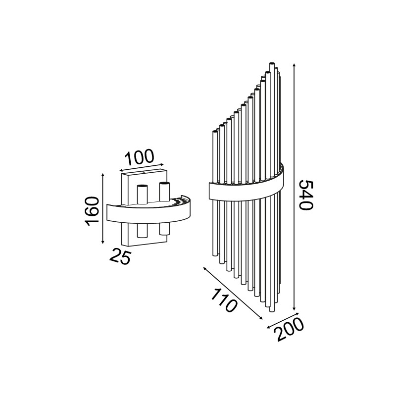 ^ΕΠΙΤΟΙΧΟ Φ/Σ 4XG9 ΚΡΥΣΤΑΛΛΟ + ΟΡΕΙΧΑΛΚΟ ΜΕΤ/ΚΟ 20Χ11Χ54CM DYNASTY ^ΕΠΙΤΟΙΧΟ Φ/Σ 4XG9 ΚΡΥΣΤΑΛΛΟ + ΟΡΕΙΧΑΛΚΟ ΜΕΤ/ΚΟ 20Χ11Χ54CM DYNASTY