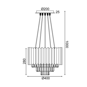 ^ΚΡΕΜΑΣΤΟ Φ/Σ 5XE14 ΚΡΥΣΤΑΛΛΟ + ΧΡΥΣΟ ΜΕΤ/ΚΟ D40XH100CM EMPIRE ^ΚΡΕΜΑΣΤΟ Φ/Σ 5XE14 ΚΡΥΣΤΑΛΛΟ + ΧΡΥΣΟ ΜΕΤ/ΚΟ D40XH100CM EMPIRE