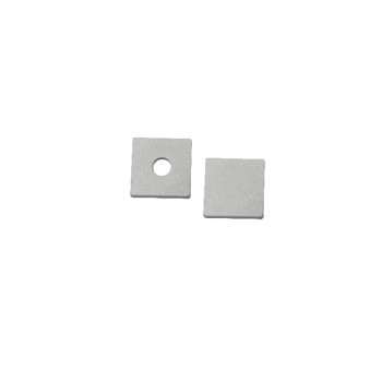 SET OF WHITE PLASTIC END CAPS FOR P124, 1PC WITH HOLE & 1PC WITHOUT HOLE 