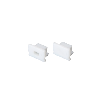 SET OF WHITE PLASTIC END CAPS FOR P127 1PC WITH HOLE & 1PC WITHOUT HOLE SET OF WHITE PLASTIC END CAPS FOR P127 1PC WITH HOLE & 1PC WITHOUT HOLE