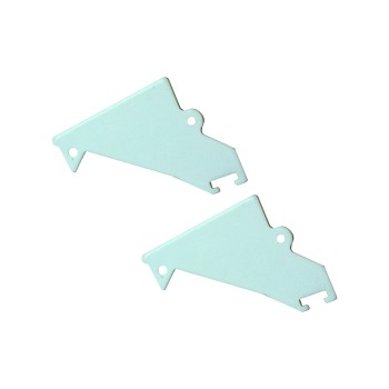 SET OF WHITE METAL END CAPS FOR P136, 2 PCS WITHOUT HOLE SET OF WHITE METAL END CAPS FOR P136, 2 PCS WITHOUT HOLE