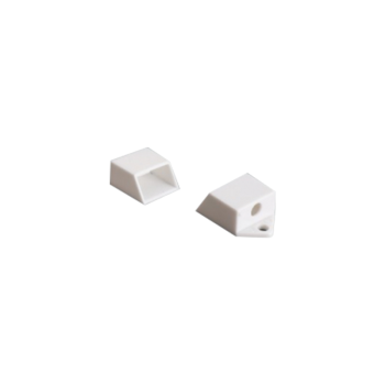 SET OF WHITE PLASTIC END CAPS FOR P151, 2PCS WITH HOLE SET OF WHITE PLASTIC END CAPS FOR P151, 2PCS WITH HOLE