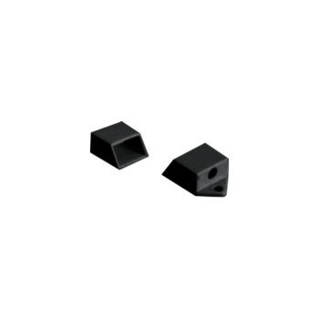 SET OF BLACK PLASTIC END CAPS FOR PROFILE P151B, 2PCS WITH HOLE SET OF BLACK PLASTIC END CAPS FOR PROFILE P151B, 2PCS WITH HOLE