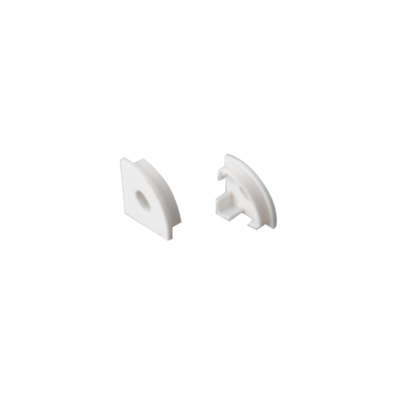 SET OF WHITE PLASTIC END CAPS FOR P161, 1PC WITH HOLE & 1 PC WITHOUT HOLE SET OF WHITE PLASTIC END CAPS FOR P161, 1PC WITH HOLE & 1 PC WITHOUT HOLE