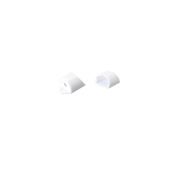 SET OF WHITE PLASTIC END CAPS FOR P163, 2PCS WITH HOLE SET OF WHITE PLASTIC END CAPS FOR P163, 2PCS WITH HOLE