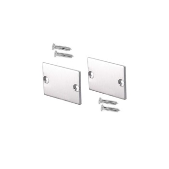 SET OF METAL END CAPS FOR PROFILE P217, 2 PCS WITHOUT HOLE  