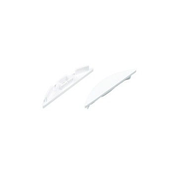 SET OF WHITE PLASTIC END CAPS FOR P21N, 1PC WITH HOLE & 1PC WITHOUT HOLE SET OF WHITE PLASTIC END CAPS FOR P21N, 1PC WITH HOLE & 1PC WITHOUT HOLE