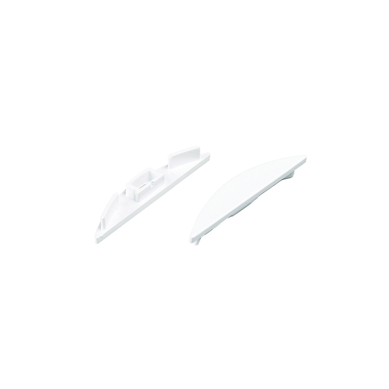 SET OF WHITE PLASTIC END CAPS FOR P21N, 1PC WITH HOLE & 1PC WITHOUT HOLE SET OF WHITE PLASTIC END CAPS FOR P21N, 1PC WITH HOLE & 1PC WITHOUT HOLE