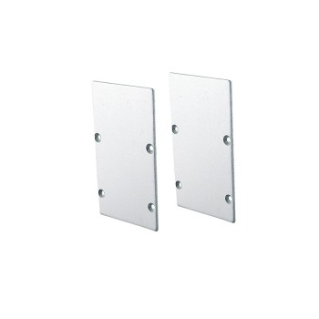 SET OF METAL END CAPS FOR PROFILE P288, 2 PCS WITHOUT HOLE  
