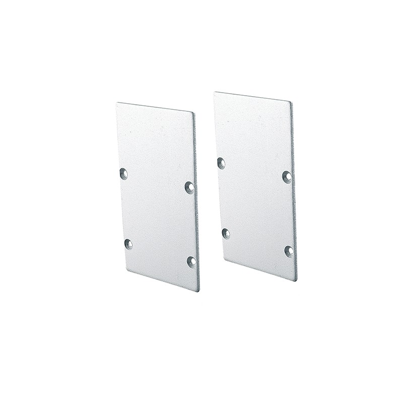 SET OF METAL END CAPS FOR PROFILE P288, 2 PCS WITHOUT HOLE SET OF METAL END CAPS FOR PROFILE P288, 2 PCS WITHOUT HOLE