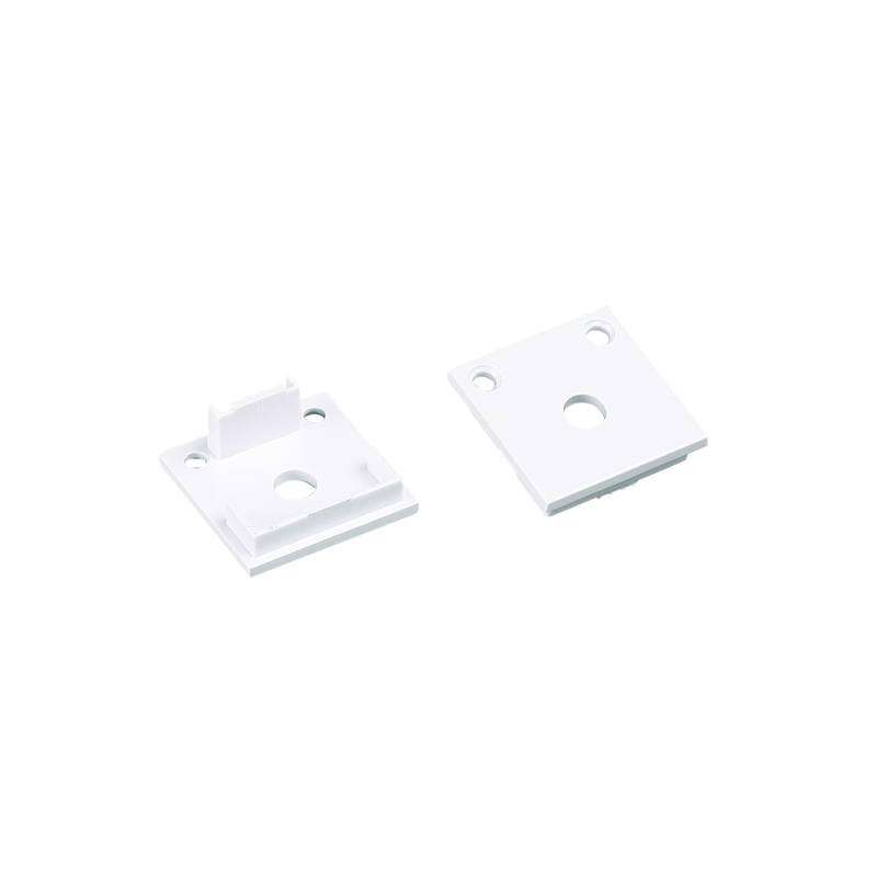 SET OF WHITE PLASTIC END CAPS FOR P28N, 2PCS WITH HOLE