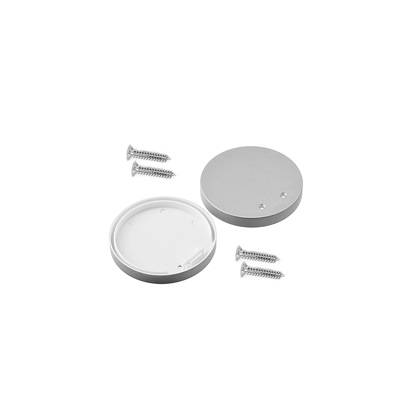 SET OF SILVER PLASTIC END CAPS FOR PROFILE P66, 2 PCS WITHOUT HOLE SET OF SILVER PLASTIC END CAPS FOR PROFILE P66, 2 PCS WITHOUT HOLE