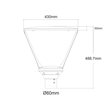 LED URBAN LUMINAIRE WITH ADJUSTABLE WATTAGE 30/40/50W 170/165/160 LM/W 4000K 230V 5YRS GUARANTEE LED URBAN LUMINAIRE WITH ADJUSTABLE WATTAGE 30/40/50W 170/165/160 LM/W 4000K 230V 5YRS GUARANTEE