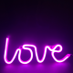 LOVE, 118 NEON LED ΛΑΜΠΑΚΙΑ ΜΕ ΜΠΑΤΑΡΙΑ (3xAA)/USB, ΡΟΖ, IP20, 35.5x2x13cm