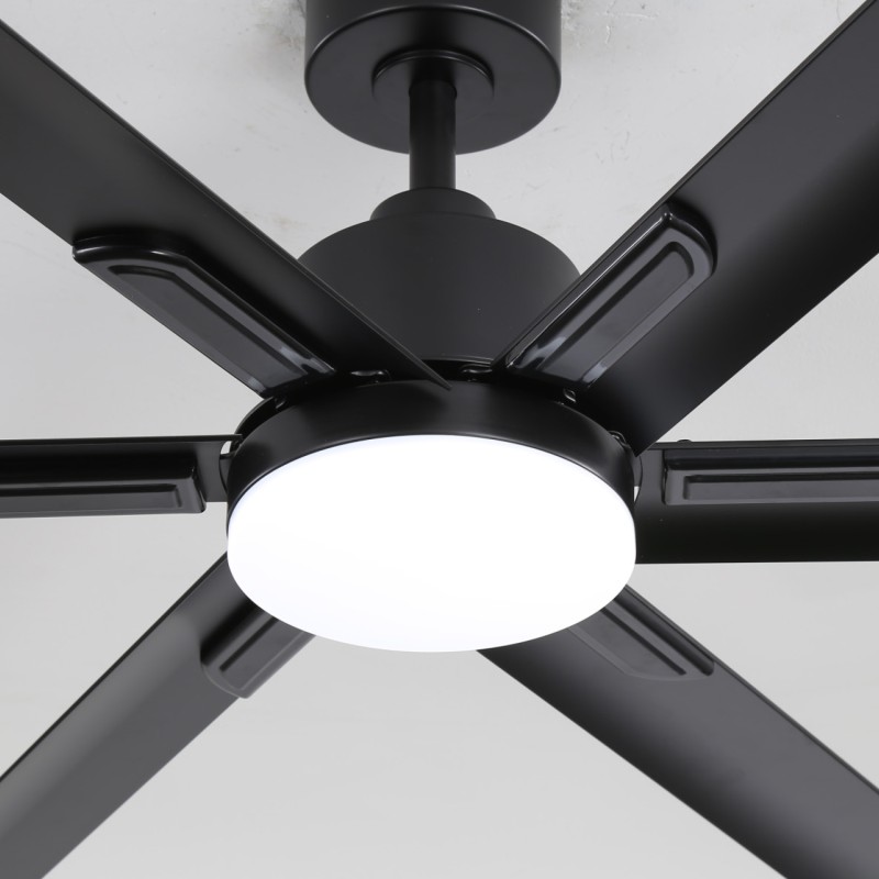 ΑΝΕΜΙΣΤΗΡΑΣ ΟΡΟΦΗΣ DIMMABLE DC45W Φ165 6 ΜΑΥΡΑ ΠΤΕΡΥΓΙΑ ΑΛΟΥΜΙΝΙΟΥ ΜΕ ΤΗΛΕΧΕΙΡΙΣΤΗΡΙΟ ΑΝΑΡΤ: 15&25ΕΚ